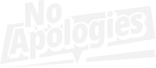 No Apologies White Logo