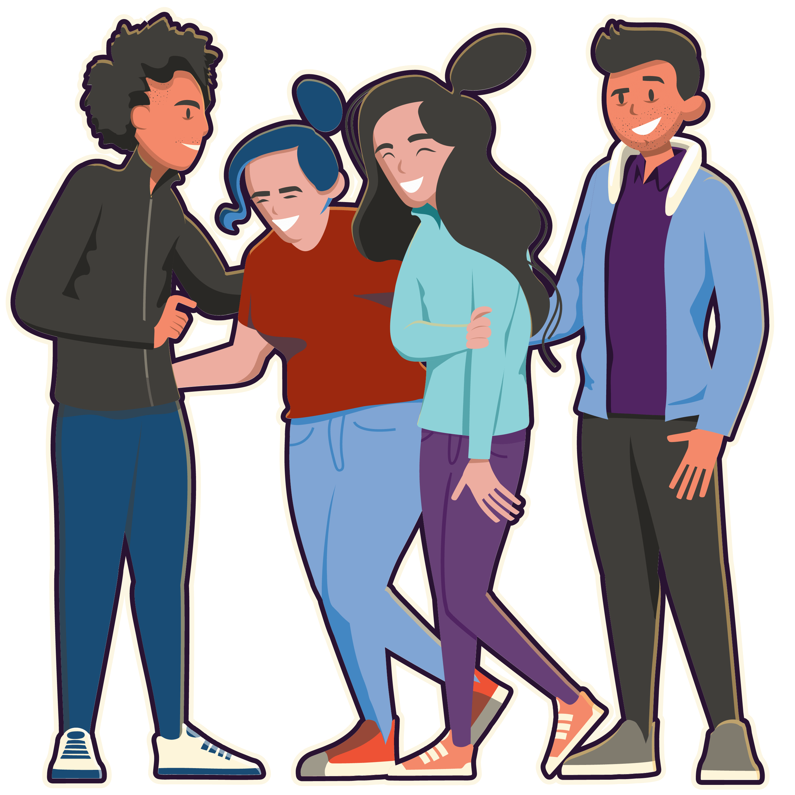 Friends Laughing